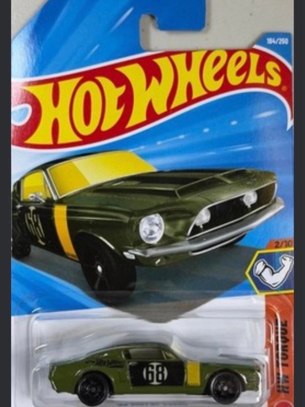 Hot Wheels '68 Shelby GT500 Olive Green Die-Cast Car